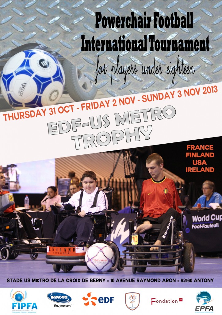 Affiche foot fauteuil tournoi int U18